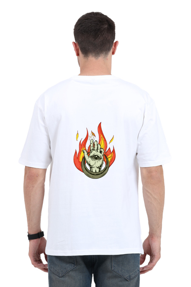 Unisex Oversized Fire Eye T - Shirt